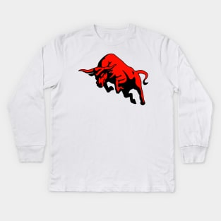 Angry bull Kids Long Sleeve T-Shirt